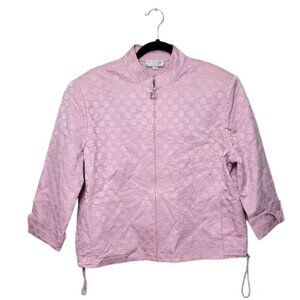 St. John Sport Light Lilac Jacquard Logo Jacket